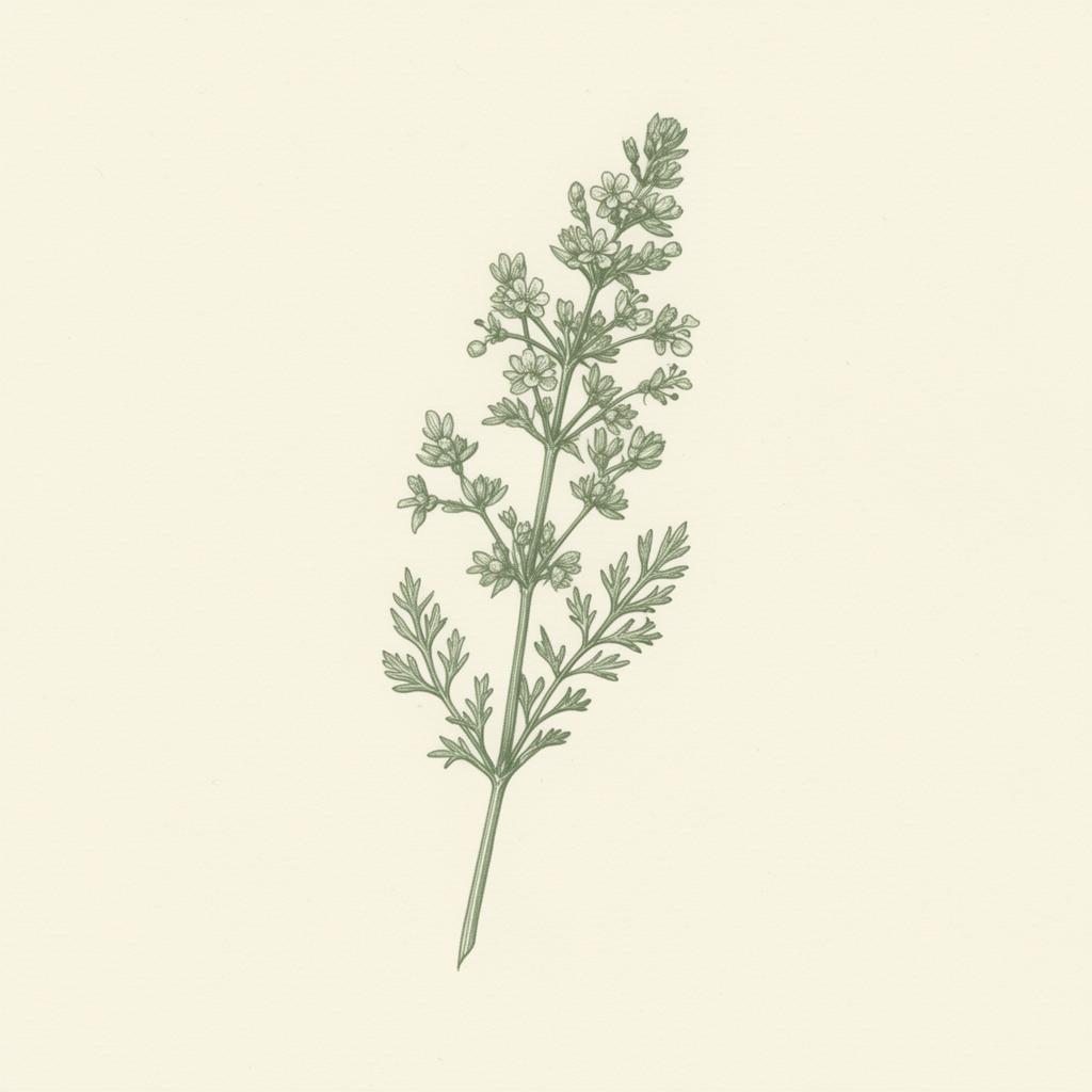 Botanische Illustration eines Wildkrauts